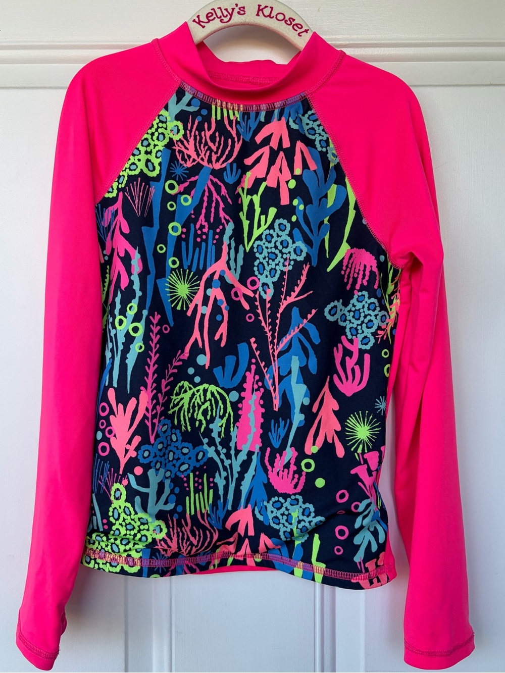 •Lands’ End• Long Sleeve UPF 50 Swim Rash Guard - Size Small